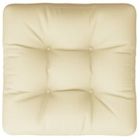 vidaXL Palettenkissen Creme 50x50x12 cm Stoff