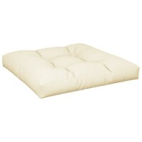 vidaXL Palettenkissen Creme 70x70x12 cm Stoff