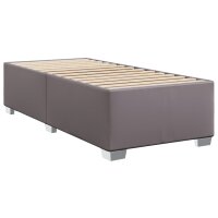 vidaXL Boxspringbett mit Matratze Grau 100x200 cm Kunstleder