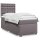 vidaXL Boxspringbett mit Matratze Grau 100x200 cm Kunstleder