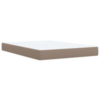 vidaXL Boxspringbett Matratze Cappuccino-Braun 140x190cm Kunstleder