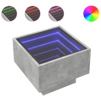 vidaXL Beistelltisch mit LED Betongrau 40x40x30 cm Holzwerkstoff