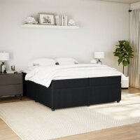 vidaXL Boxspringbett mit Matratze Schwarz 200x200 cm Samt