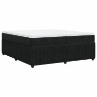 vidaXL Boxspringbett mit Matratze Schwarz 200x200 cm Samt