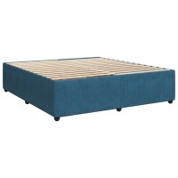 vidaXL Boxspringbett mit Matratze Dunkelblau 200x200 cm Samt