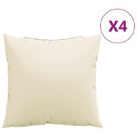 vidaXL Sofakissen 4 Stk. Creme 40x40 cm Stoff