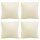 vidaXL Sofakissen 4 Stk. Creme 40x40 cm Stoff