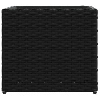 vidaXL Pflanzk&uuml;bel 2 Stk. Schwarz 36x30x32 cm Poly Rattan