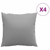 vidaXL Sofakissen 4 Stk. Grau 60x60 cm Stoff