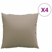 vidaXL Sofakissen 4 Stk. Taupe 50x50 cm Stoff