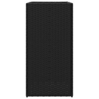 vidaXL Pflanzk&uuml;bel 2 Stk. Schwarz 40x40x80 cm Poly Rattan