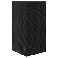 vidaXL Pflanzk&uuml;bel 2 Stk. Schwarz 40x40x80 cm Poly Rattan