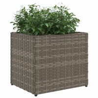 vidaXL Pflanzk&uuml;bel 2 Stk. Grau 36x30x32 cm Poly Rattan