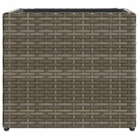 vidaXL Pflanzk&uuml;bel 2 Stk. Grau 36x30x32 cm Poly Rattan