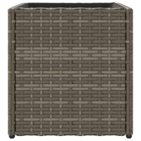 vidaXL Pflanzk&uuml;bel 2 Stk. Grau 36x30x32 cm Poly Rattan