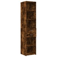 vidaXL Hochschrank Schmal R&auml;uchereiche 40x42,5x225 cm Holzwerkstoff