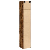 vidaXL Hochschrank Schmal R&auml;uchereiche 40x42,5x225 cm Holzwerkstoff