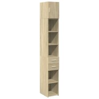 vidaXL Hochschrank Schmal Sonoma-Eiche 30x42,5x225 cm Holzwerkstoff