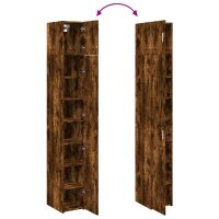 vidaXL Hochschrank Schmal R&auml;uchereiche 30x42,5x225 cm Holzwerkstoff