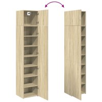 vidaXL Hochschrank Schmal Sonoma-Eiche 45x42,5x225 cm Holzwerkstoff