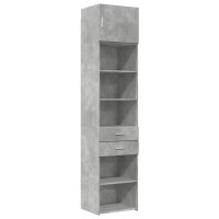 vidaXL Hochschrank Schmal Betongrau 50x42,5x225 cm Holzwerkstoff