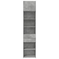 vidaXL Hochschrank Schmal Betongrau 50x42,5x225 cm Holzwerkstoff