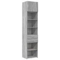 vidaXL Hochschrank Schmal Grau Sonoma 50x42,5x225 cm...