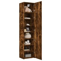 vidaXL Hochschrank Schmal R&auml;uchereiche 50x42,5x225 cm Holzwerkstoff