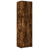 vidaXL Hochschrank Schmal R&auml;uchereiche 50x42,5x225 cm Holzwerkstoff