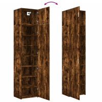 vidaXL Hochschrank Schmal R&auml;uchereiche 50x42,5x225 cm Holzwerkstoff