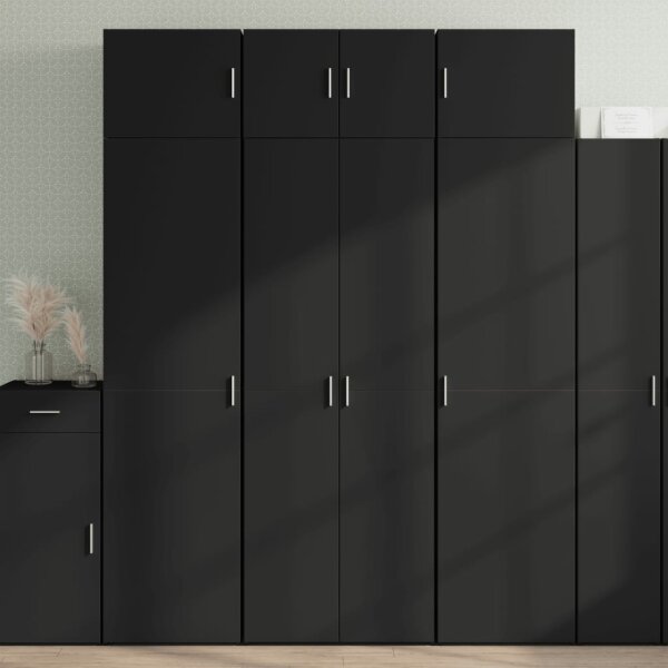 vidaXL Hochschrank Schwarz 70x42,5x225 cm Holzwerkstoff