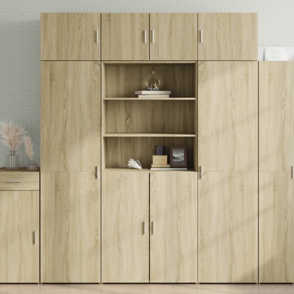 vidaXL Hochschrank Sonoma-Eiche 80x42,5x225 cm Holzwerkstoff