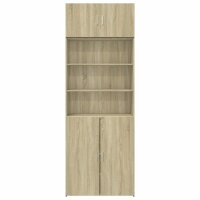 vidaXL Hochschrank Sonoma-Eiche 80x42,5x225 cm Holzwerkstoff