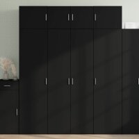 vidaXL Hochschrank Schwarz 80x42,5x225 cm Holzwerkstoff