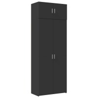 vidaXL Hochschrank Schwarz 80x42,5x225 cm Holzwerkstoff