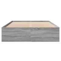 vidaXL Bettgestell Grau Sonoma 140x200 cm Holzwerkstoff