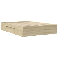 vidaXL Bettgestell Sonoma-Eiche 140x200 cm Holzwerkstoff