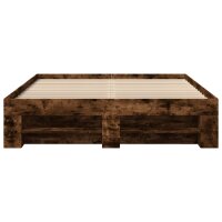 vidaXL Bettgestell R&auml;uchereiche 140x190 cm Holzwerkstoff