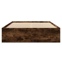 vidaXL Bettgestell R&auml;uchereiche 140x190 cm Holzwerkstoff