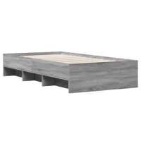 vidaXL Bettgestell Grau Sonoma 75x190 cm Holzwerkstoff