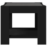 vidaXL LED-Couchtisch Schwarz 53x53x45 cm Holzwerkstoff