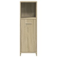 vidaXL Badezimmerschrank Sonoma-Eiche 30x30x95 cm Holzwerkstoff