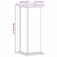 vidaXL Pflanzenst&auml;nder Grau Sonoma 33x33x80 cm Holzwerkstoff