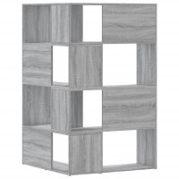 vidaXL Eck-B&uuml;cherregal 4 Etagen Grau Sonoma 85x85x140 cm Holzwerkstoff