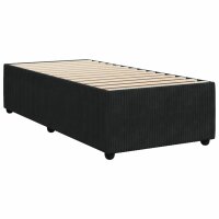 vidaXL Boxspringbett mit Matratze Schwarz 80x200 cm Samt