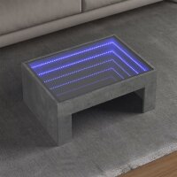 vidaXL Couchtisch mit Infinity-LED Betongrau 70x50x30 cm