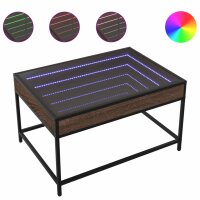 vidaXL Couchtisch mit Infinity-LED Braun Eichen-Optik 70x50x41 cm