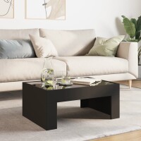 vidaXL Couchtisch mit Infinity-LED Schwarz 70x50x30 cm