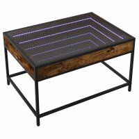 vidaXL Couchtisch mit Infinity-LED Räuchereiche...