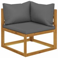 vidaXL 5-tlg. Garten-Lounge-Set mit Kissen Massivholz Akazie